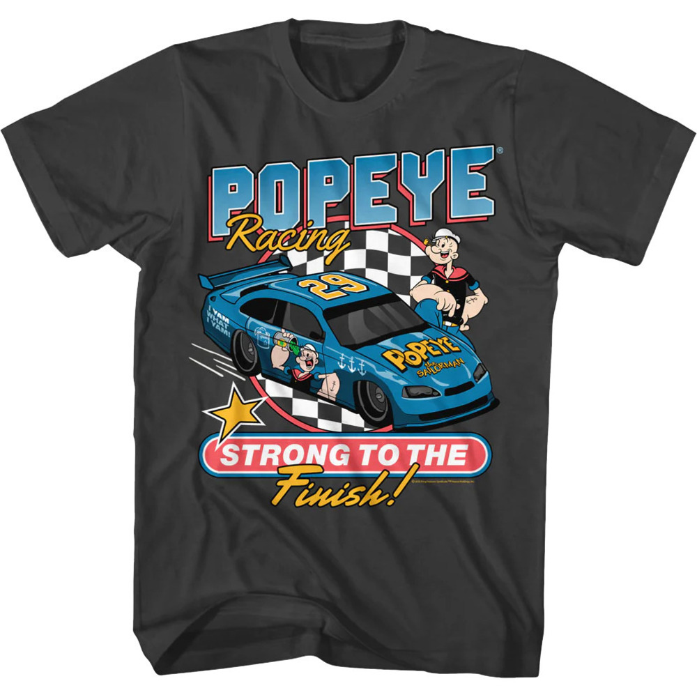 Strong To The Finish Racing Popeye Tshirt